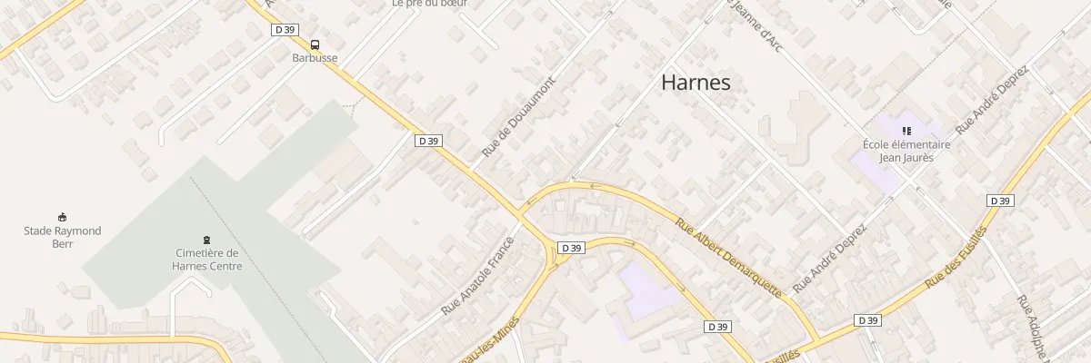 Plan du 10 Rue Albert Demarquette à Harnes