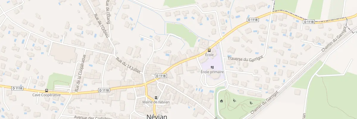 Plan du 27 Av de Marcorignan à Névian