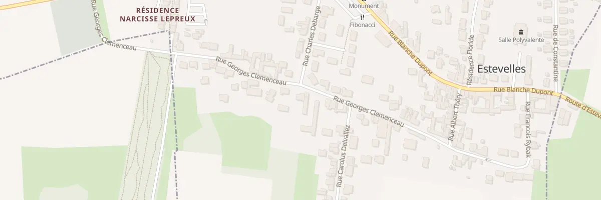 Plan du 15A Rue Georges Clémenceau à Estevelles