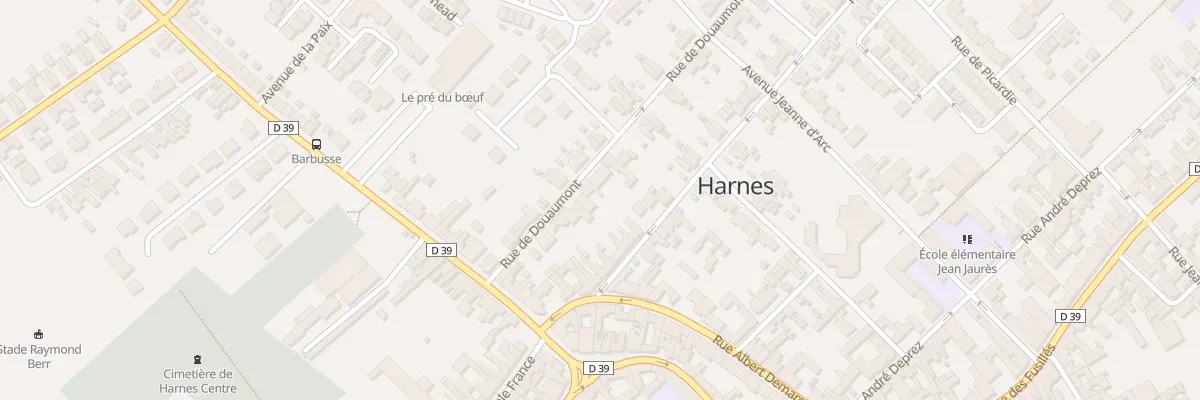Plan du 11 Rue de Douaumont à Harnes