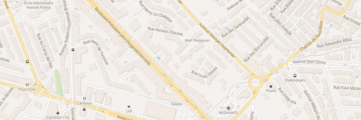 Plan du 24 Rue Desaix à Perpignan