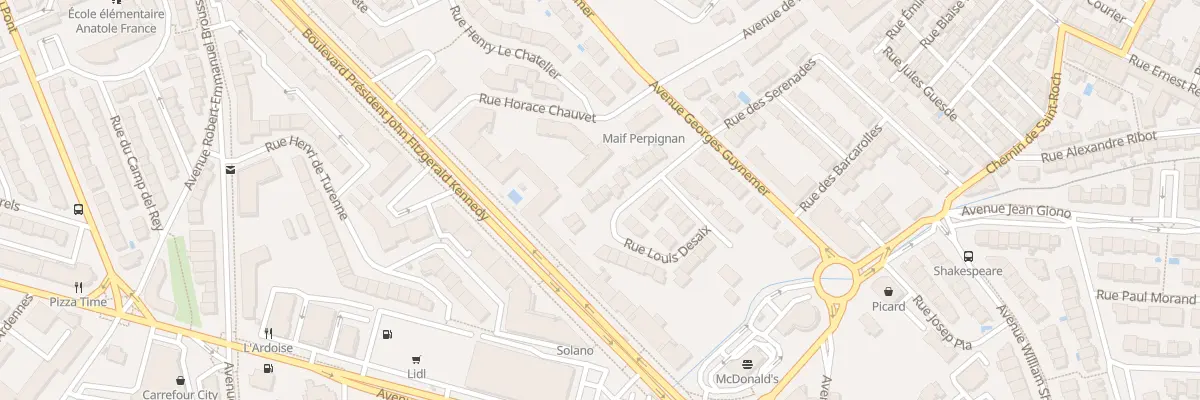 Plan du 22 Rue Desaix à Perpignan