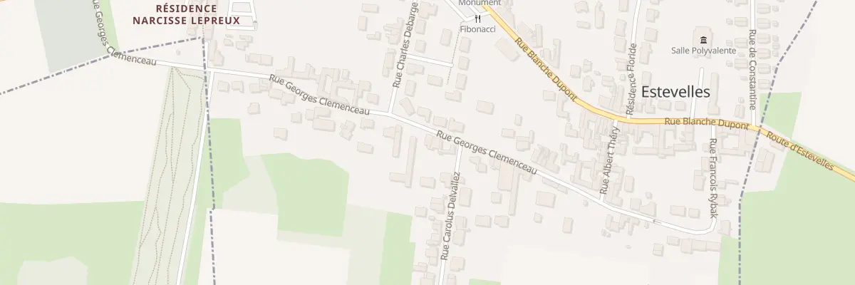 Plan du 13 Rue Georges Clémenceau à Estevelles