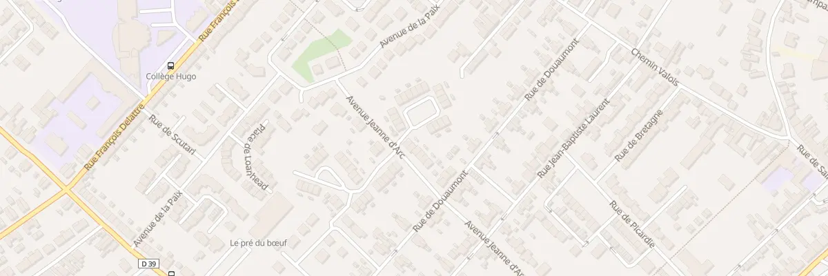 Plan du 33 Rue Jeanne d’Arc à Harnes