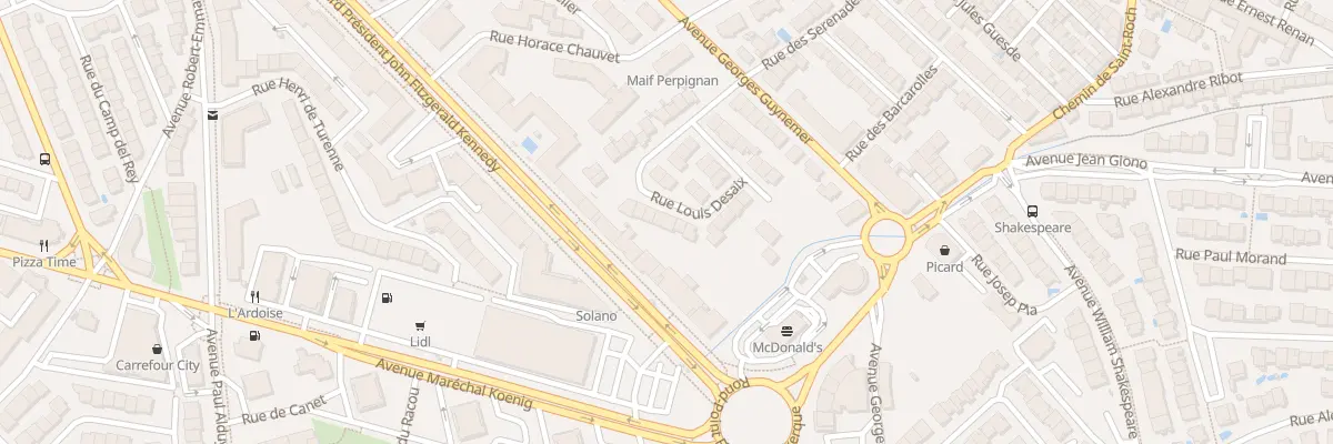 Plan du 38 Rue Desaix à Perpignan