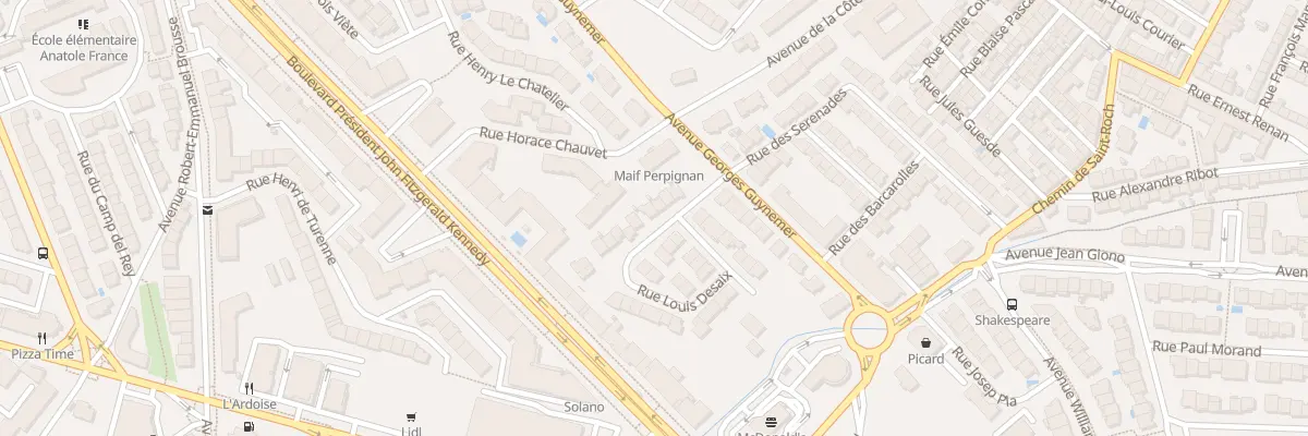 Plan du 14 Rue Desaix à Perpignan