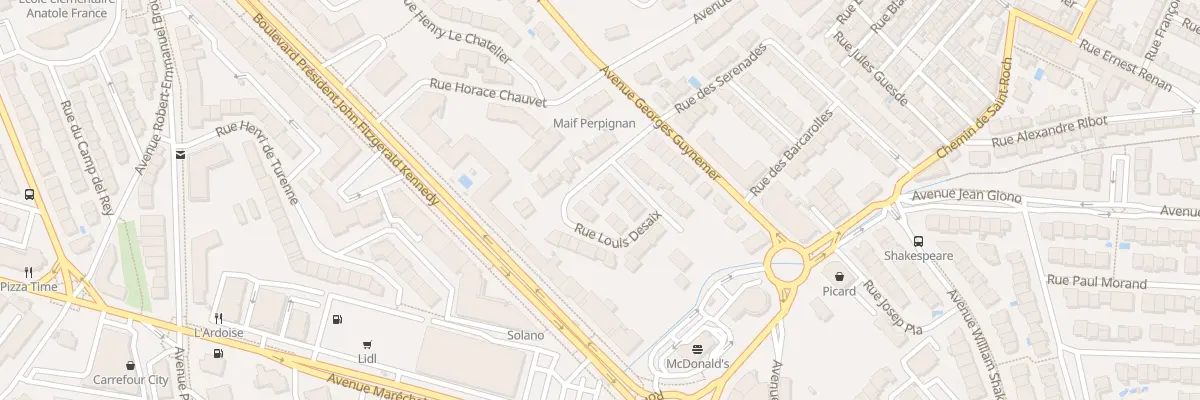 Plan du 9 Rue Desaix à Perpignan