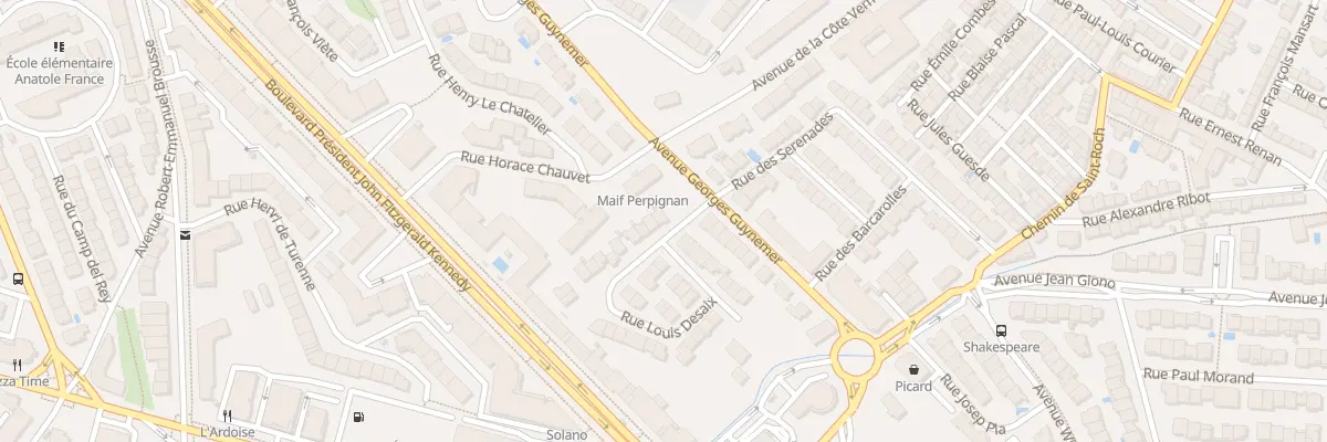 Plan du 8 Rue Desaix à Perpignan
