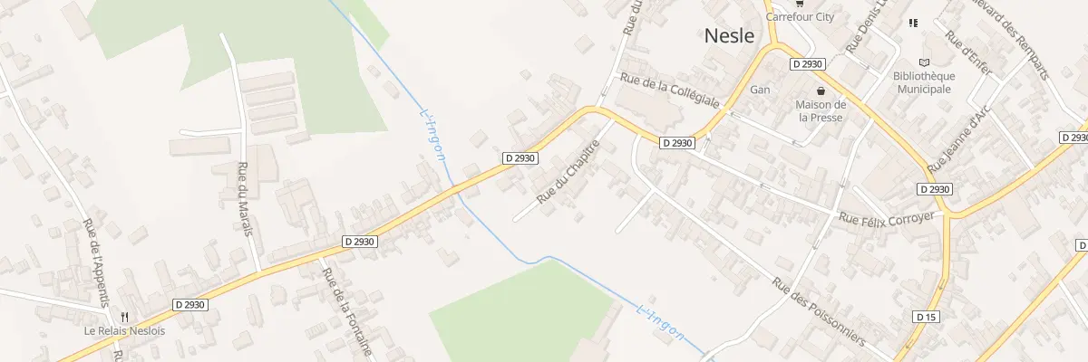 Plan du 2 Rue du Chapitre à Nesle