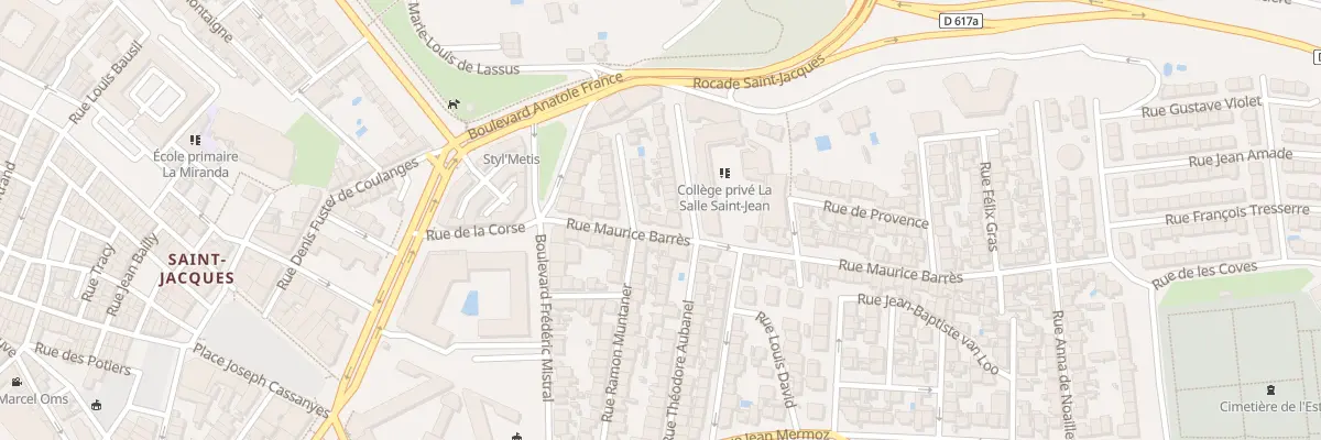 Plan du 15 Rue Maurice Barrès à Perpignan