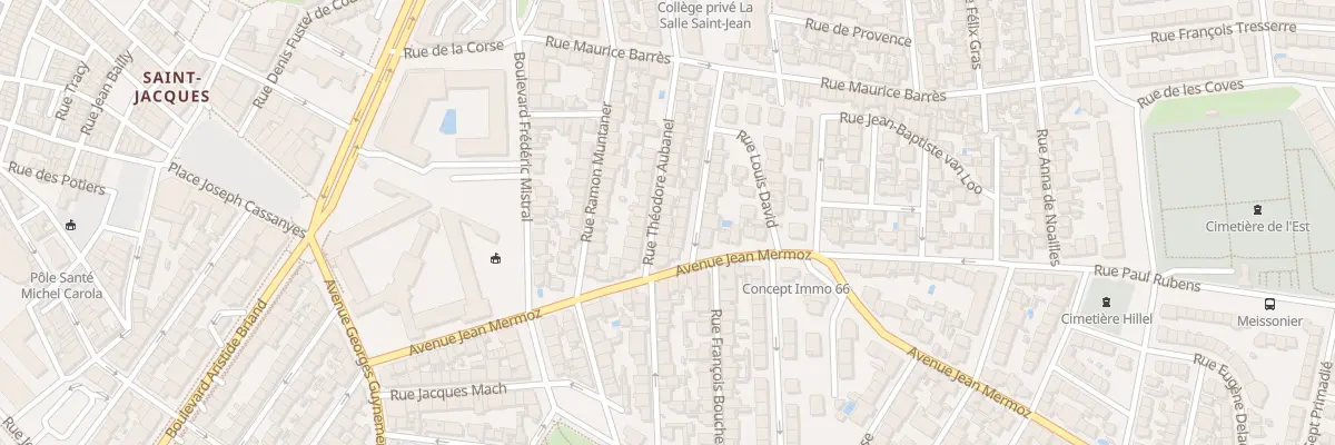 Plan du 8 Rue Théodore Aubanel à Perpignan
