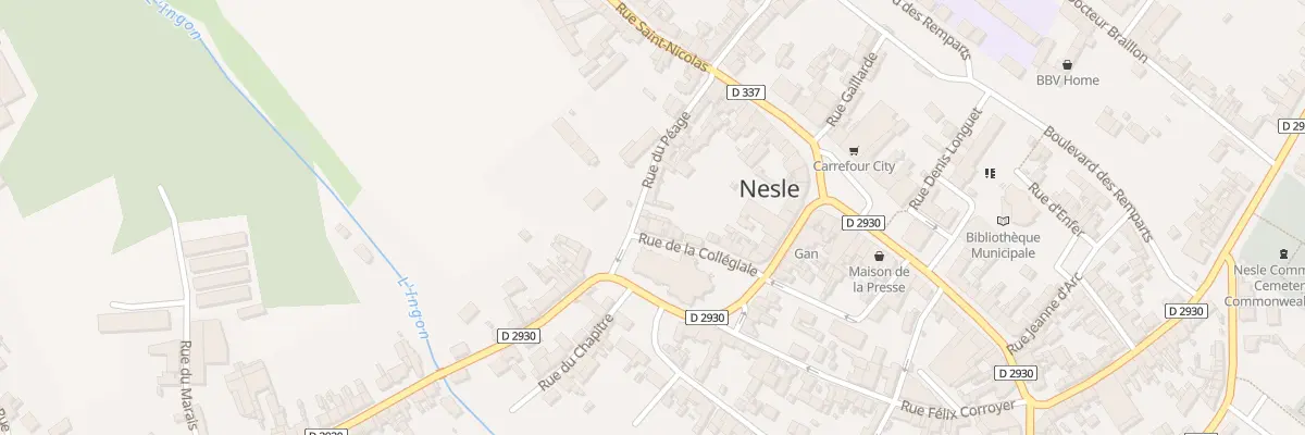 Plan du 9 Rue du Péage à Nesle