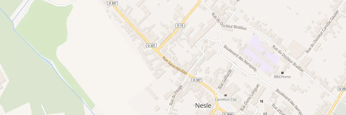 Plan du 20 Rue Saint Nicolas à Nesle