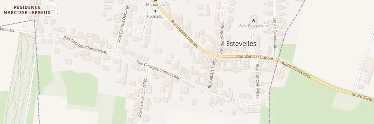 Plan du 10 Rue Georges Clémenceau à Estevelles