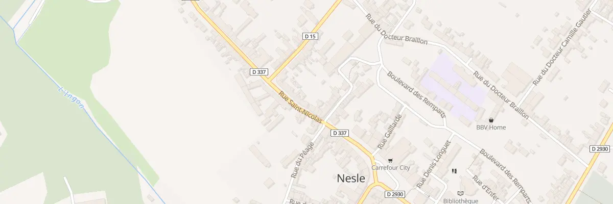 Plan du 16 Rue Saint Nicolas à Nesle