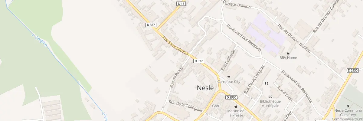 Plan du 7 Rue Saint Nicolas à Nesle