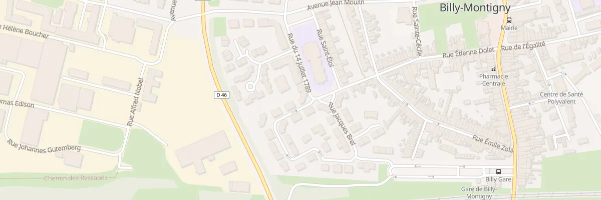 Plan du 4 Rue Jeanne d’Arc à Billy-Montigny