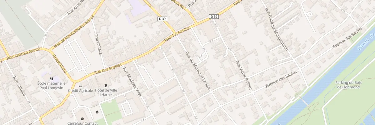 Plan du 13 Rue du Maréchal Leclerc à Harnes
