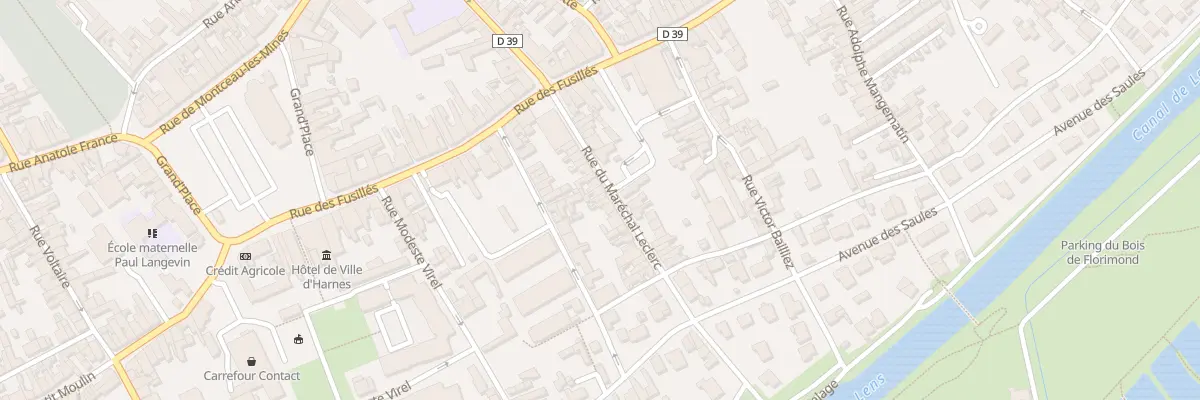 Plan du 19 Rue du Maréchal Leclerc à Harnes
