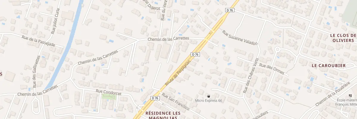 Plan du 32 Rte de Perpignan à Pia