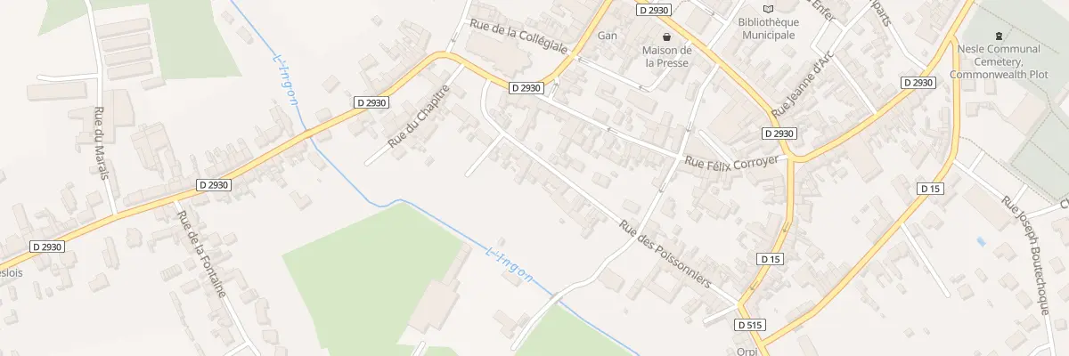 Plan du 1 Rue des Archers à Nesle