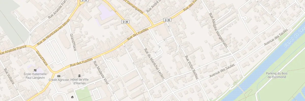 Plan du 14 Rue du Maréchal Leclerc à Harnes