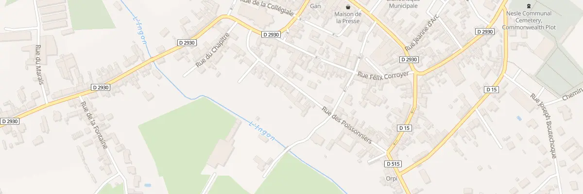 Plan du 19 Rue des Poissonniers à Nesle