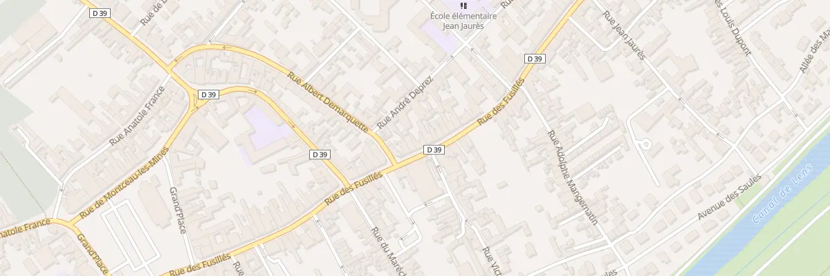 Plan du 110 Rue des Fusillés à Harnes