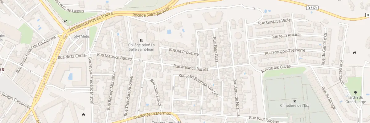 Plan du 37 Rue Maurice Barrès à Perpignan