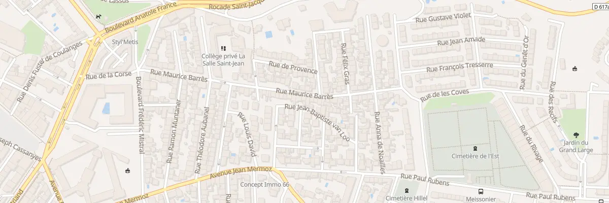 Plan du 54 Rue Maurice Barrès à Perpignan
