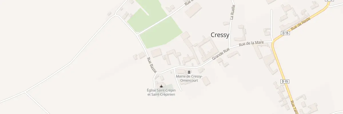 Plan du 16 Gr Grande Rue à Cressy-Omencourt