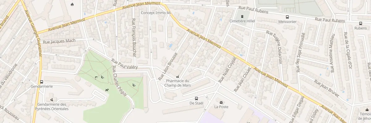 Plan du 16 Rue Jean-Baptiste Greuze à Perpignan