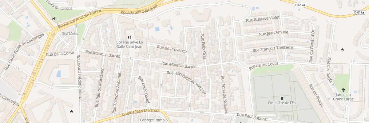 Plan du 43 Rue Maurice Barrès à Perpignan