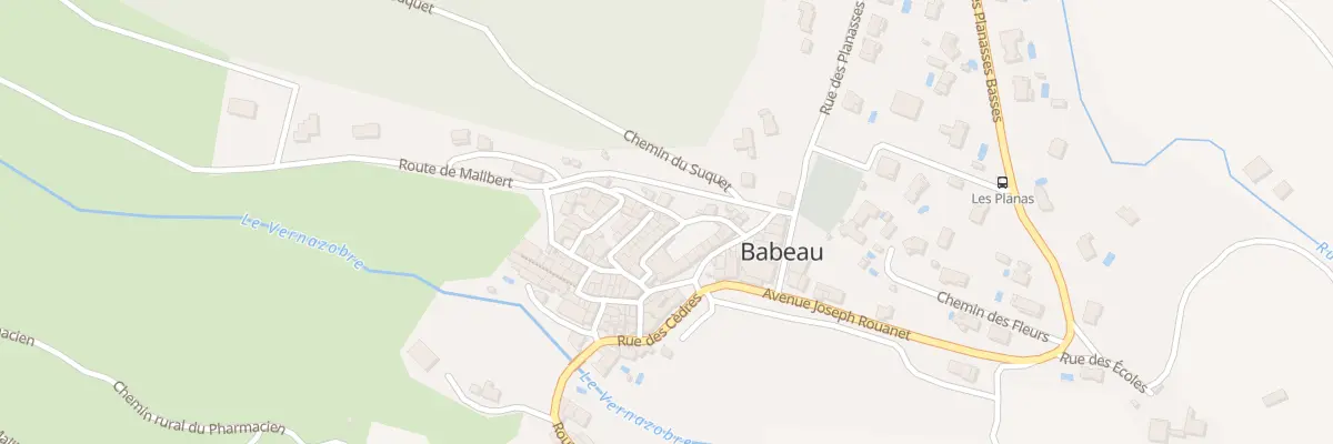 Plan du 1 Rue du four a pain à Babeau-Bouldoux