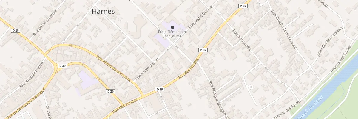 Plan du 132 Rue des Fusillés à Harnes