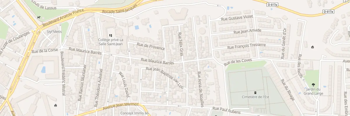 Plan du 47 Rue Maurice Barrès à Perpignan