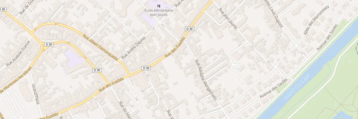 Plan du 119 Rue des Fusillés à Harnes