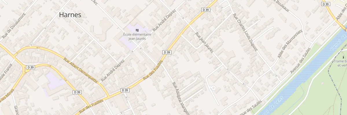 Plan du 135 Rue des Fusillés à Harnes