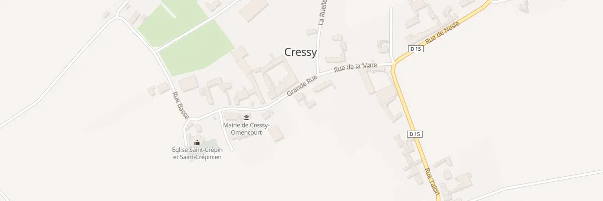 Plan du 5 Gr Grande Rue à Cressy-Omencourt