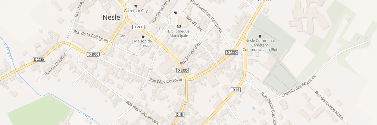Plan du 15 Rue Gambetta à Nesle