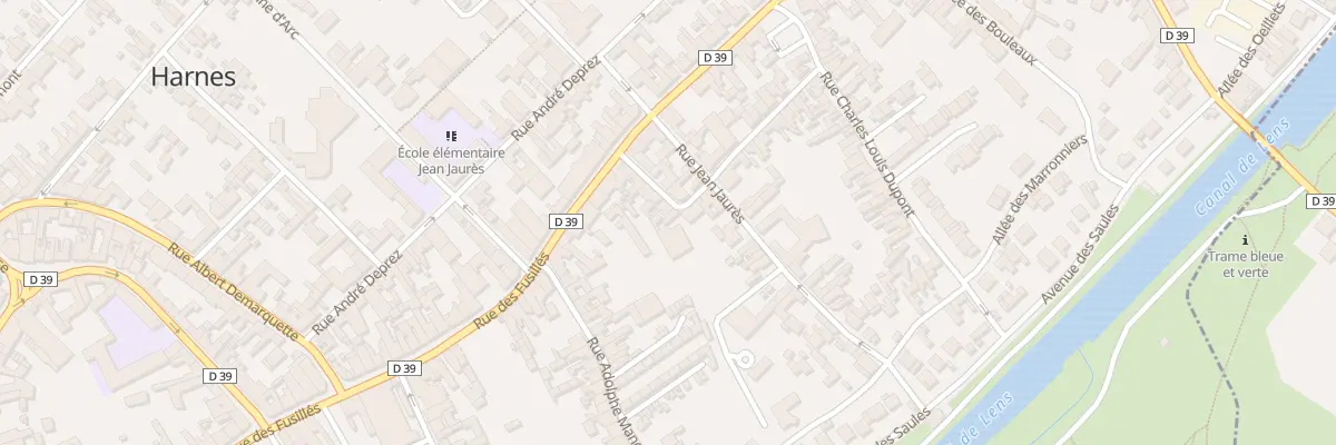 Plan du 15 Rue Ferrer à Harnes