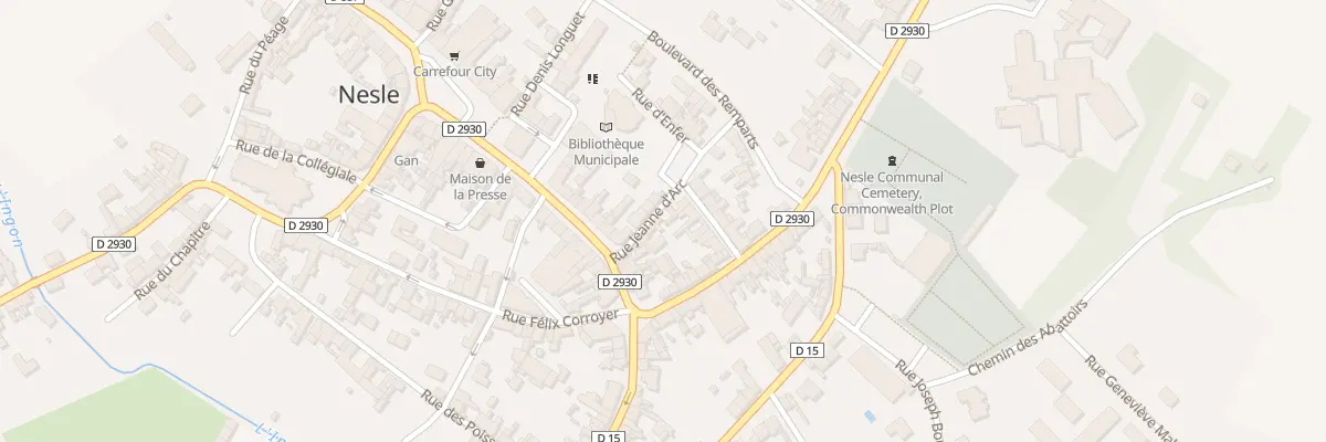 Plan du 8 Rue Jeanne d’Arc à Nesle
