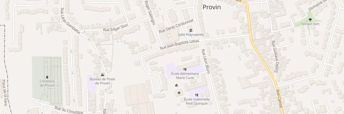 Plan du 33 Rue Jean-Baptiste Lebas à Provin