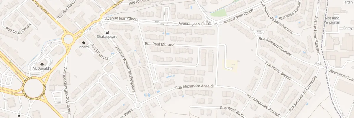 Plan du 13 Rue Raymond Queneau à Perpignan