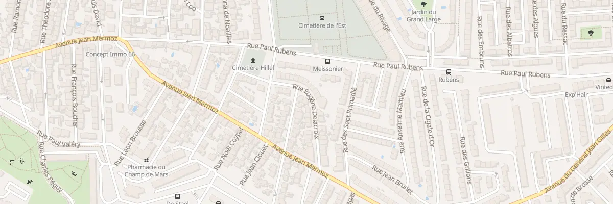 Plan du 17 Rue Eugène Delacroix à Perpignan