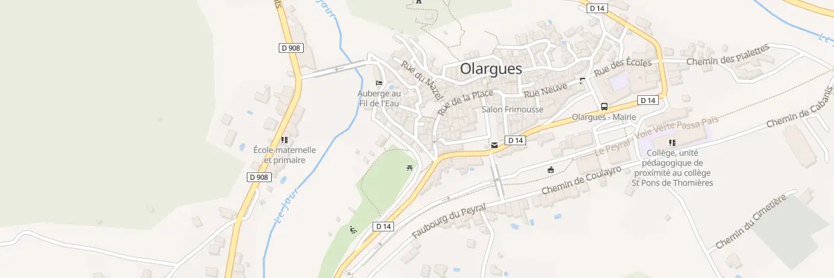 Plan du 5156F Rue du Long de la Muraille à Olargues