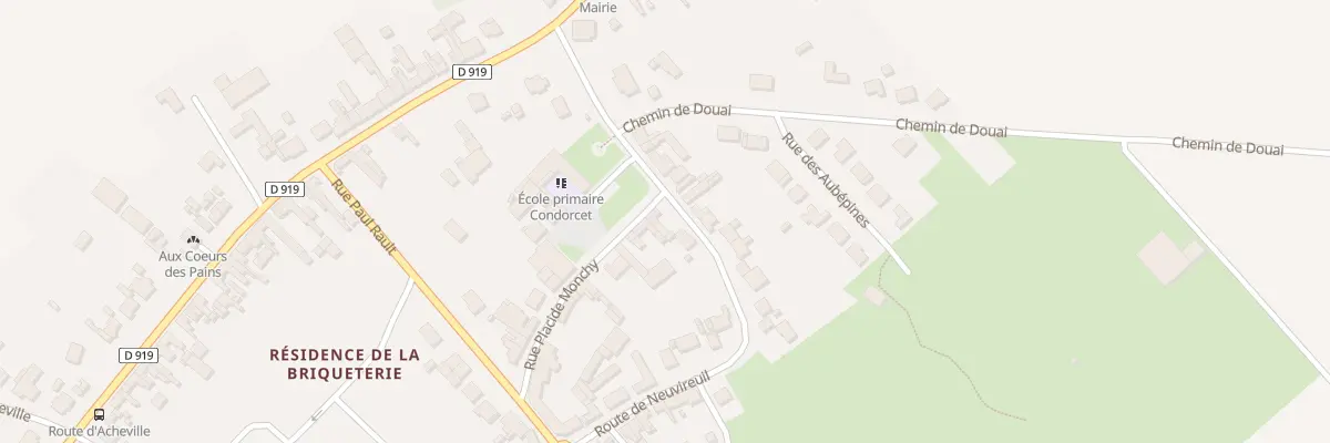 Plan du 1 Rue Placide Monchy à Bois-Bernard