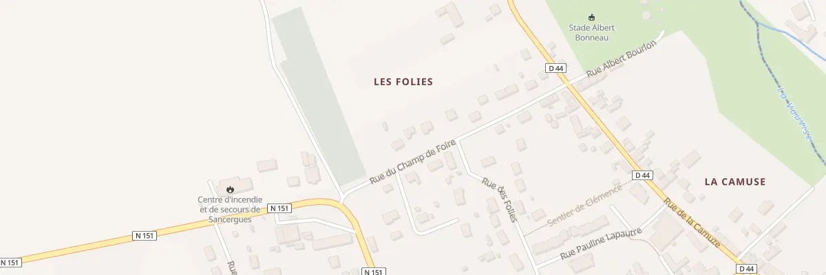 Plan du 18 Rue du Champ de Foire à Sancergues