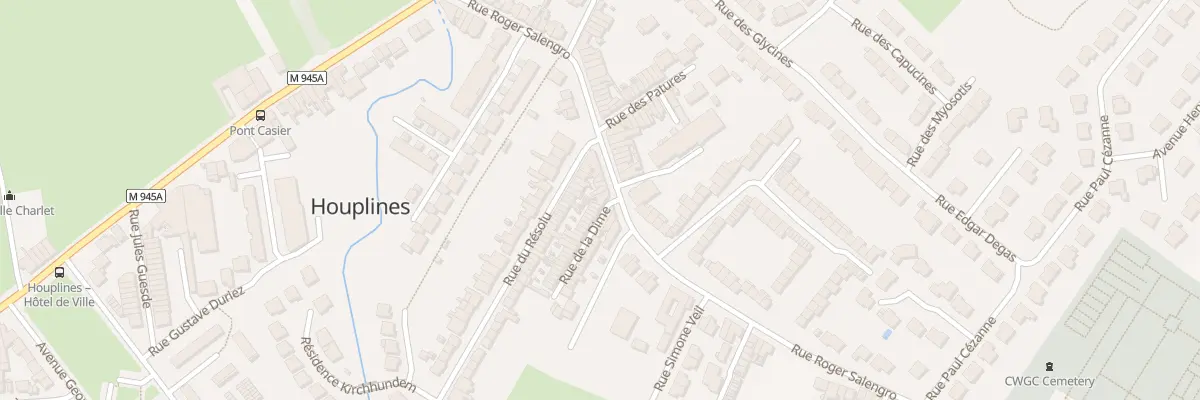 Plan du 36 Rue Roger Salengro à Houplines