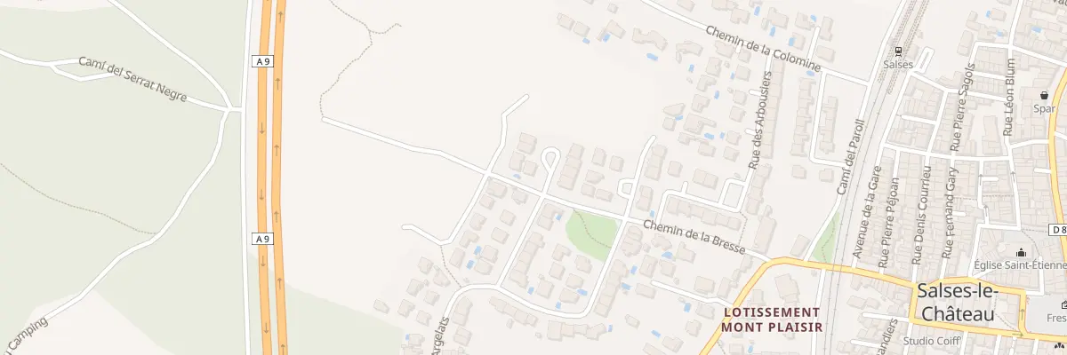 Plan du 1 Car Dels Pins Verts à Salses-le-Château